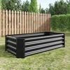 Raised Bed, Metal Planter Bed for Garden made of Robust Sheet Steel, Rust Protection, Kit without Bottom, Ideal for Vegetables, Herbs & Flowers Anthr