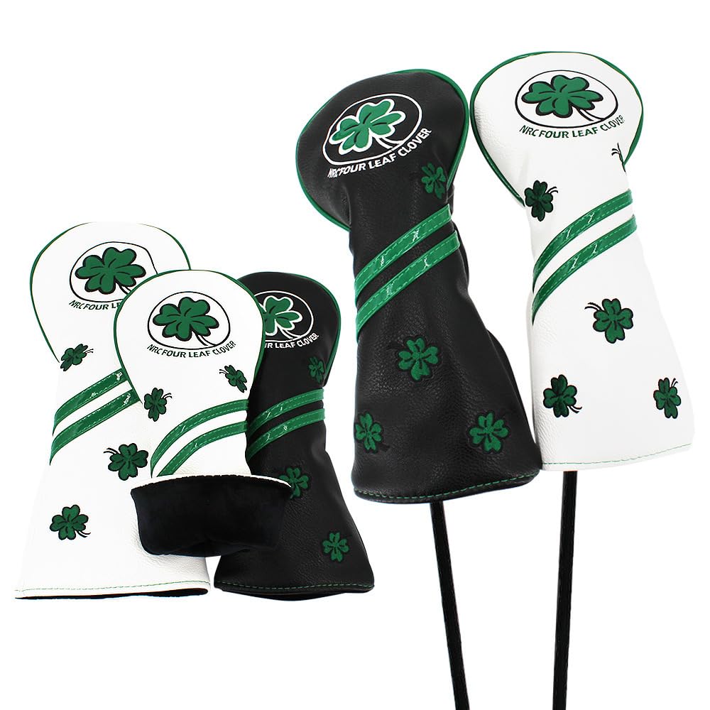 

Golf Headcover for and 460cc Golf Fairway and Clover Pattern with Conversion Waterproof Clover 1 Drivers, 440cc, Clubs, Woods, Woods, Utilities, UTs,