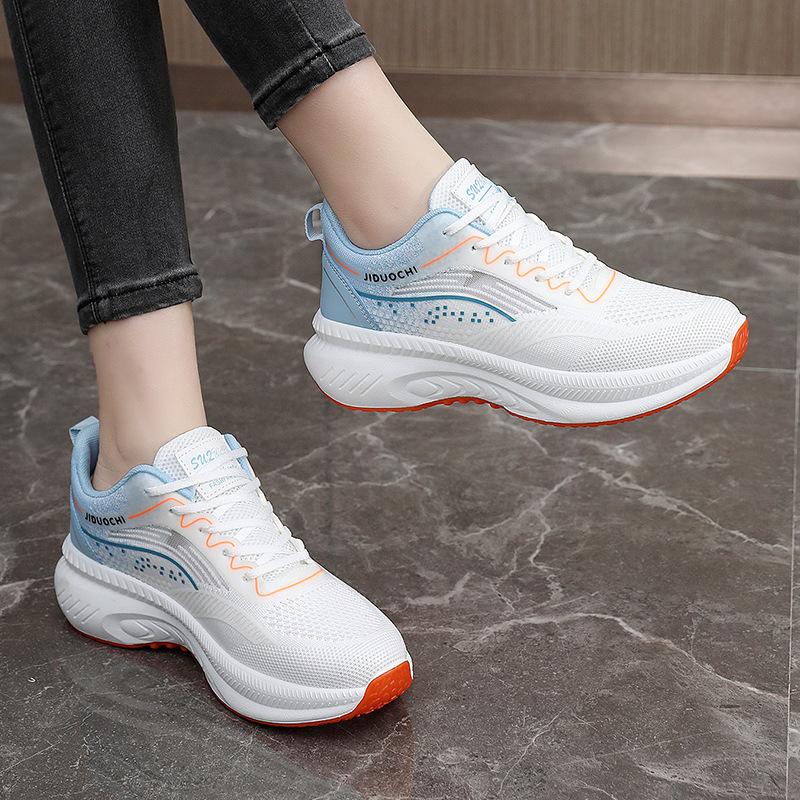 Women's New Breathable Mesh Mesh Shoes Versatile Casual Single Shoes Lightweight Soft Sole Small White Shoes