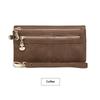 Retro Damen Langbörse Große Kapazität Doppelfach Multi-Kartenfach Geldbörse Mode Multifunktionale Doppeltaschen-Handtasche