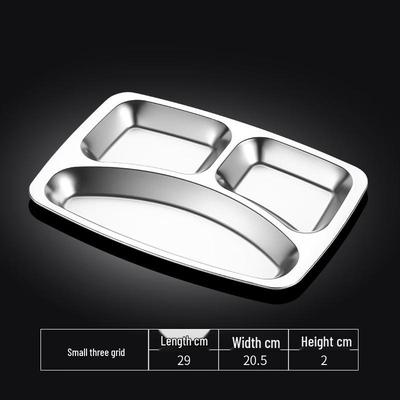 Langxi Stainless Steel Divided Dinner Plate