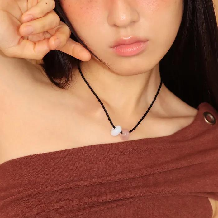 (6 colors) Gemstone String Necklace