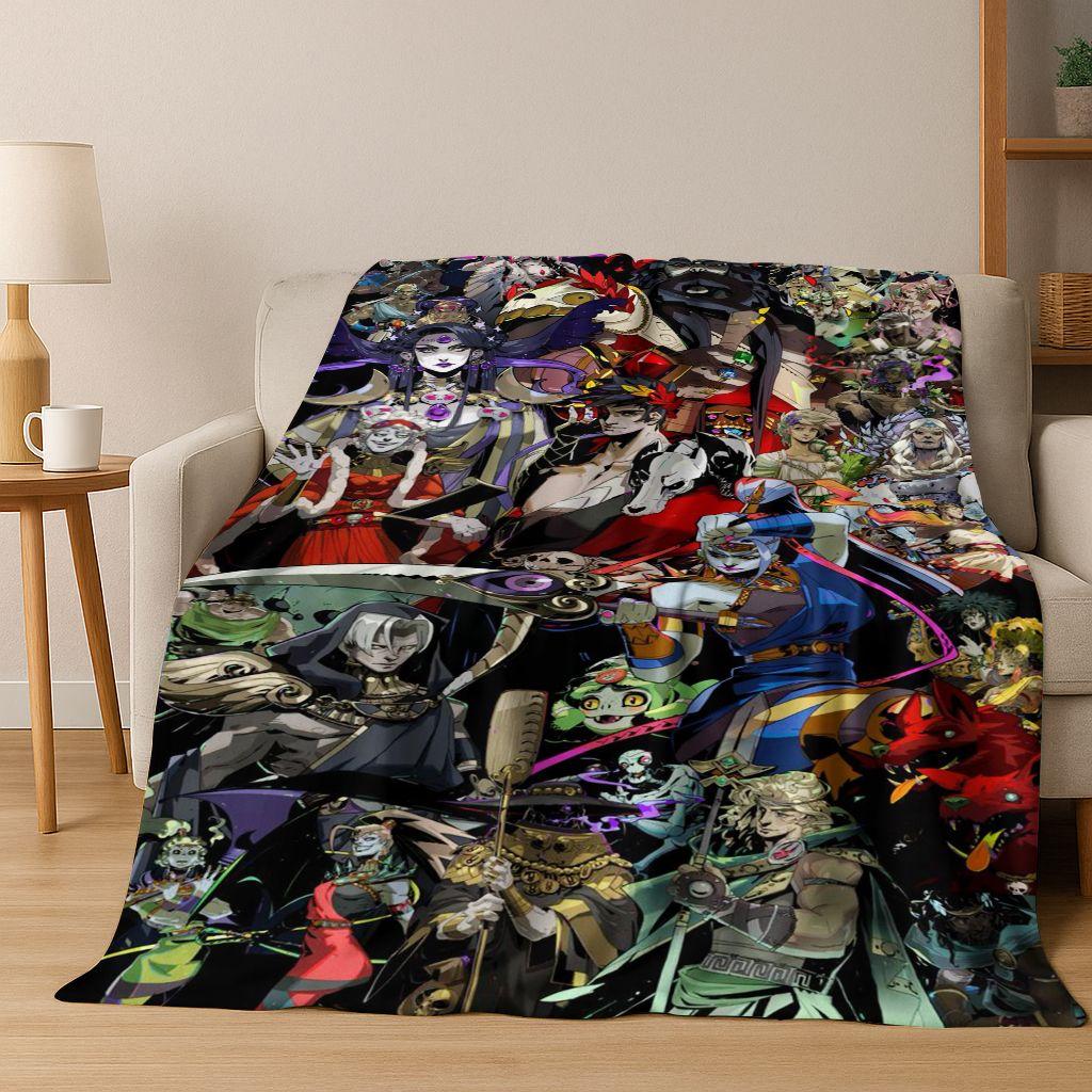 3D Classics Game Hades Cartoon Flannel Blanket,Cozy Soft Throw Blanket for Home Bedroom Bed Sofa Picnic Cover Picnic Gift Kids
