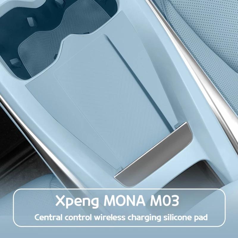 Geeignet für 24-25 Xiaopeng MONA M03 kabelloses Laden Silikonpad Auto modifizierte Aufbewahrung Staub- und Rutschfestes Pad Zubehör