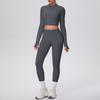 Casual Zipper Jacket & High-Waisted Butt-Lifting Yoga Pants Set