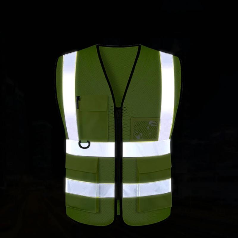 Colete refletivo de alta visibilidade, roupas de trabalho, motocicleta, ciclismo, esportes, roupas de segurança refletivas ao ar livre, jaqueta refletiva