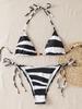 Sexy Zweiteiliger Bikini-Badeanzug mit Dreiecks-Cup-Print, Elegant und Bequem für den Sommerurlaub