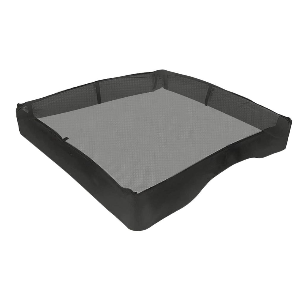 Puppy Playpen Cover Sunproof with Adjustable Half Mesh Dogs Top Cover Foldable Mesh Fabric Top Cover for Outdoor Indoor