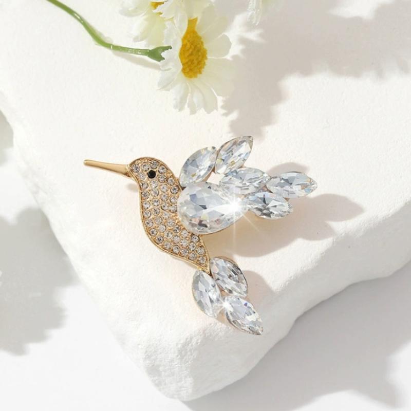 Mode Luxe Glanzende Strass Kristal Vogel Broche Voor Vrouwen Jas Sieraden Accessoires Cadeaus