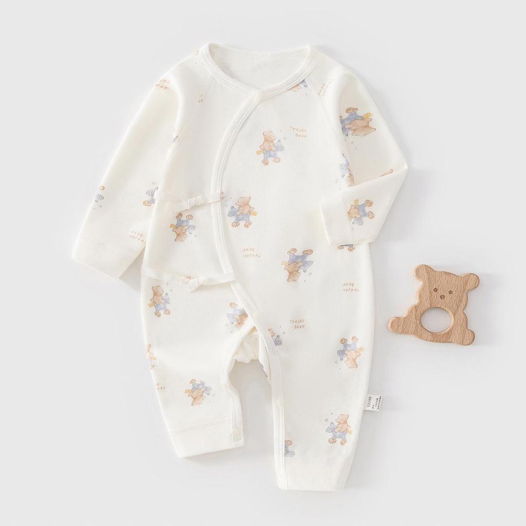 Butterfly Baby Bodysuit: Pure Cotton Newborn Jumpsuit for Spring & Autumn - Cute Crawling Outfit