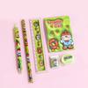 6Pcs School Supply Gift Set with Cartoon Box Elementary Student Stationery Kit for Back To School Kid Learning Essentials Birthday Holiday Present