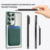 Magsafe Leder Brieftasche Kartenhalter Magnetische Hülle für Samsung S24Ultra S23 Plus Wireless Charge Schutzabdeckung