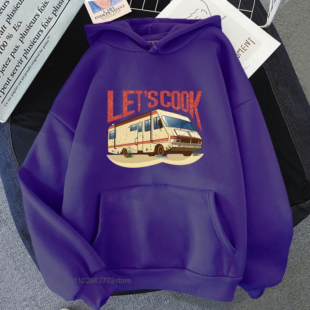 

Fauuny Breaking Bad Hoodies Lets Cook Print Sweatshirts Men Hip Pop Streetwear Women Y2k Top Long Sleeved Clothes 2XL