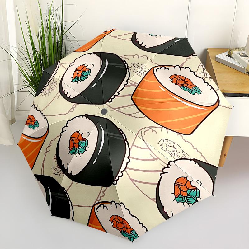 1pc Sushi Rolls Automatic Open/Close Umbrella, Formal Events - Ideal Gift for Family or Friends, Outdoor Accessory yy251211164