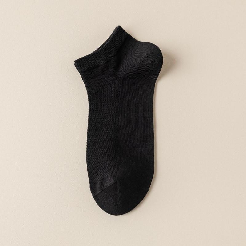 1/5/10 Perechi de Șosete de Vară pentru Bărbați Bumbac Pur Plasă Respirabile și Absorbante de Transpirație Șosete Scurte Culoare Solidă Deodorante Șosete de Afaceri pentru Bărbați