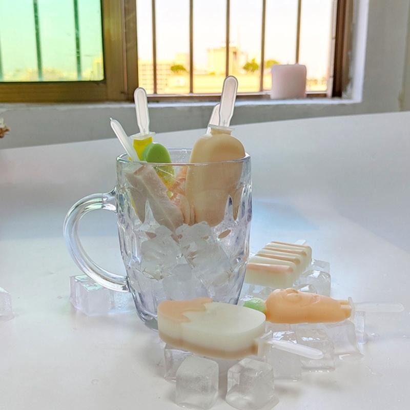 DIY Handmade Silicones Ice Creams Molds User Friendly Popsicles Molds Dessert Freezers Juice Ice Tray Molds