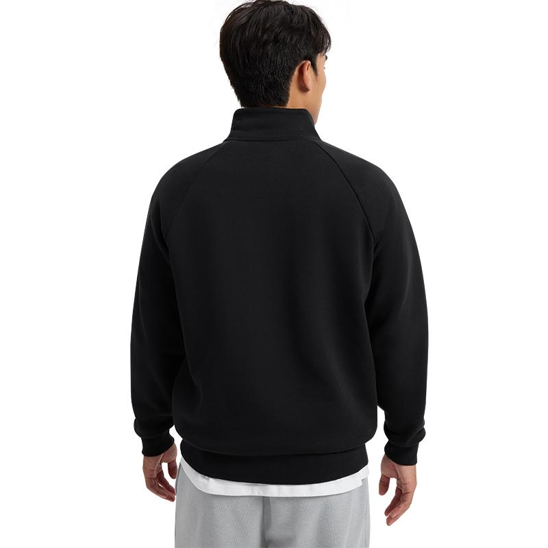 Under Armour Sweat-shirt UA Rival Col Montant Imprimé Logo Coupe Ample Manches Raglan Manches Longues Homme Sweat-shirt Noir 1386016-001