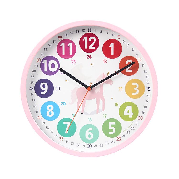 10-Inch Children's Educational Silent Wall Clock - Teaching & Learning Toy