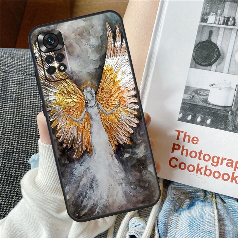 

Fantasy Angel Girl Wings Phone Case For Redmi Note 12 11 10 9 8 Pro 8T 9S 10S 11S 12S 9A 10A 9C 10C 12C 13C Cover Redmi Note 12 Pro 5G