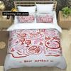 Beautiful Wine Glass Print Sheet Quilt Covers Bedding Dormitory Sheets Three-piece Bedding Set Soft Warm Bedding Set