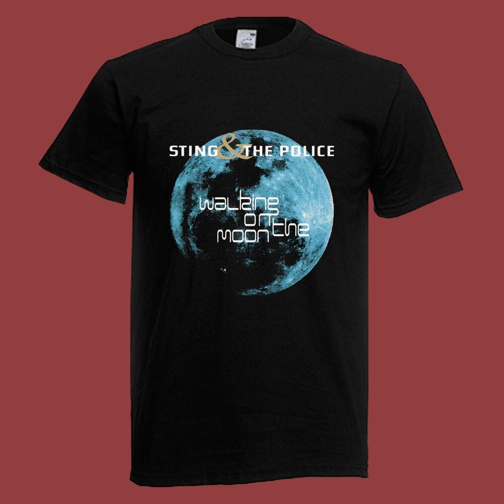 STING & THE POLICE Walking on the Moon Men s Black Size S-4XL XXXXL