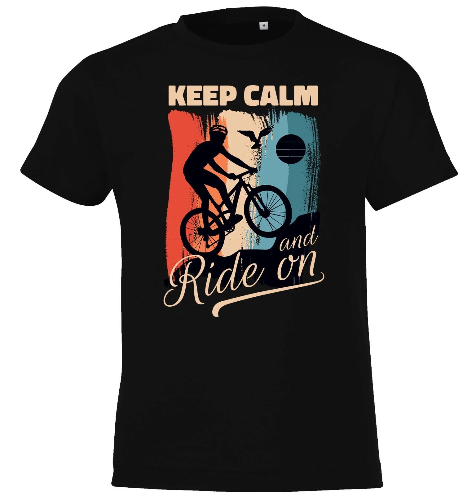 Youth Designz Keep Calm Bicycle Kids kids boys T-Shirt Boy Girl Bike Fun Funny 100