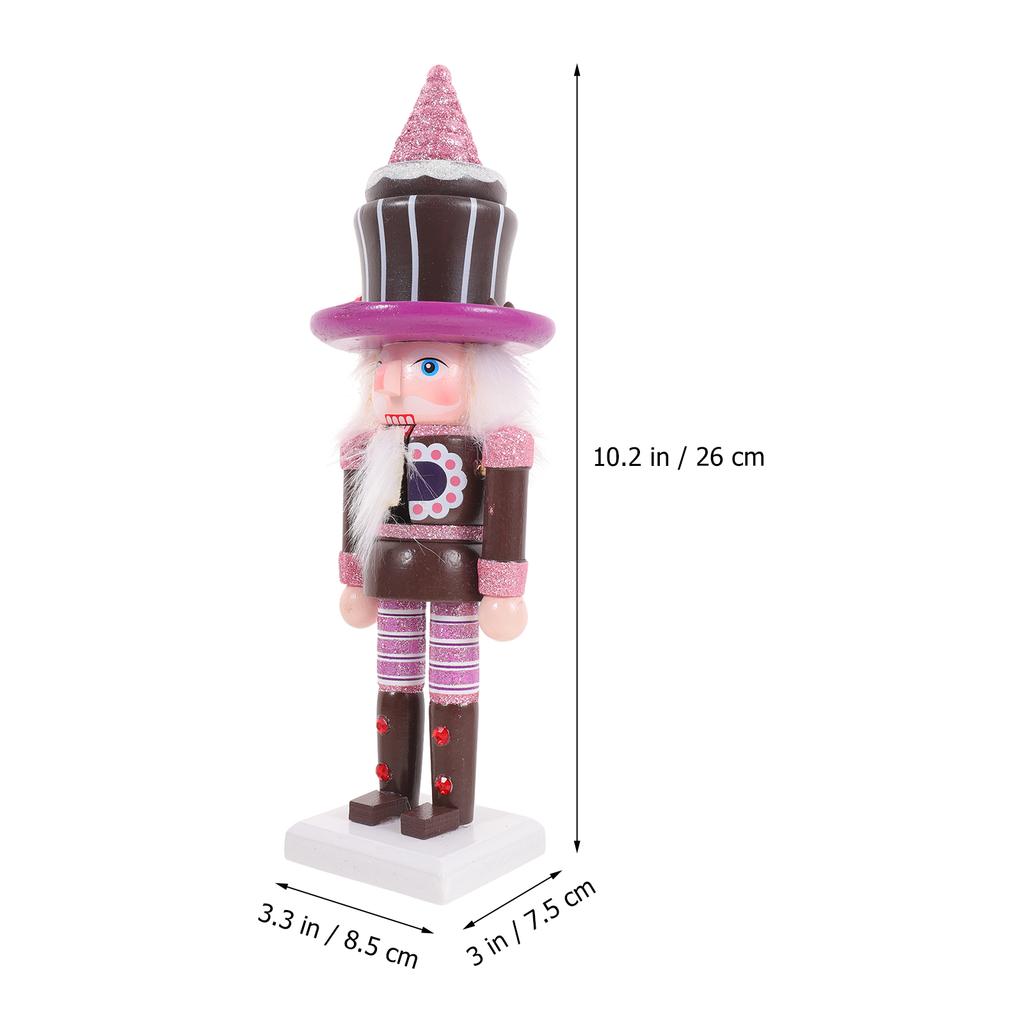 Nutcracker Ornament Cute Festival Decor Wooden Nutcracker Adorn Craft For Indoor Office Party Home Holiday Decoration