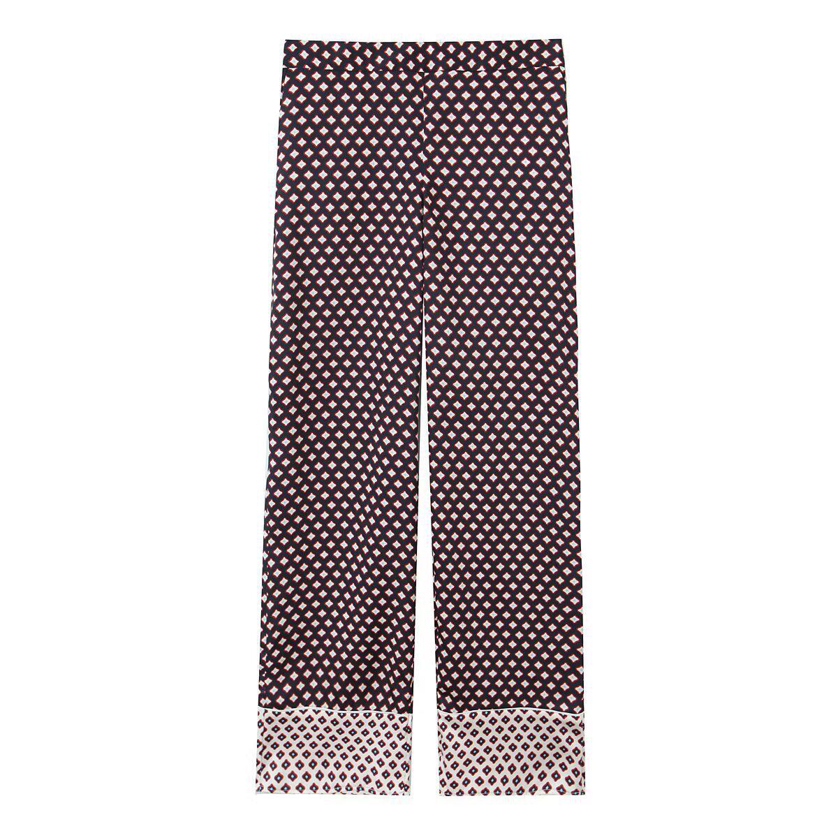 

TAOP&ZA Женский летний комплект из шелкового атласа с принтом: рубашка и повседневные брюки Large