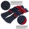 Women Thigh High Toe Socks Five Finger Striped Anti-slip Leg Warmer Dance Yoga Long Boot Stockings