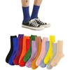 5 Pairs Socks Women's Spring and Summer Cotton Socks Mid-calf Socks College Style Tide Personality Versatile Double Needle Long Tube Stacked Socks