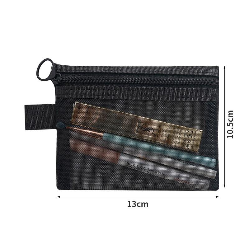 1/3 stücke Mesh Klar Kosmetik Taschen Kleine Große Schwarze Make-Up Tasche Tragbare Reise Kulturbeutel Organizer Fall Lippenstift Lagerung Tasche