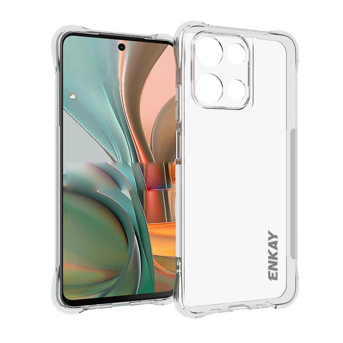 

For Motorola Moto G Play (2025) 4G Clear Phone Case ENKAY HAT PRINCE Shockproof Anti-Slip TPU Cover Transparent