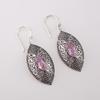 Rare Morganite Gemstone 925 Sterling Silver Jewelry Drop/Dangle Earrings 2.15" CE-20-4