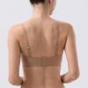 Wavy Edge Push Up Bra Backless Women Jelly Bras Low Cut Sexy Plunge Brassiere Open Back Wedding Underwear Invisible Seamless Deep V Lingerie