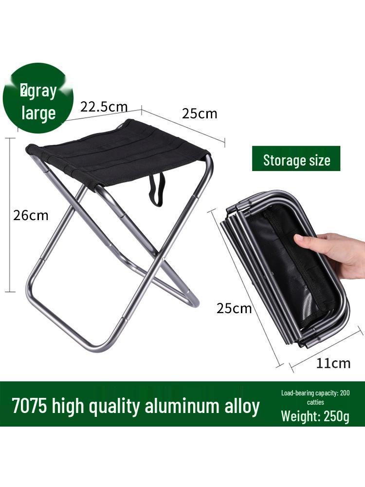 Compact Folding Outdoor Stool for Fishing, Travel, and Queuing