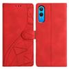 For OnePlus Nord CE4 Lite 5G Case Wallet Stand Imprinted Triangle Pattern Leather Phone Flip Cover