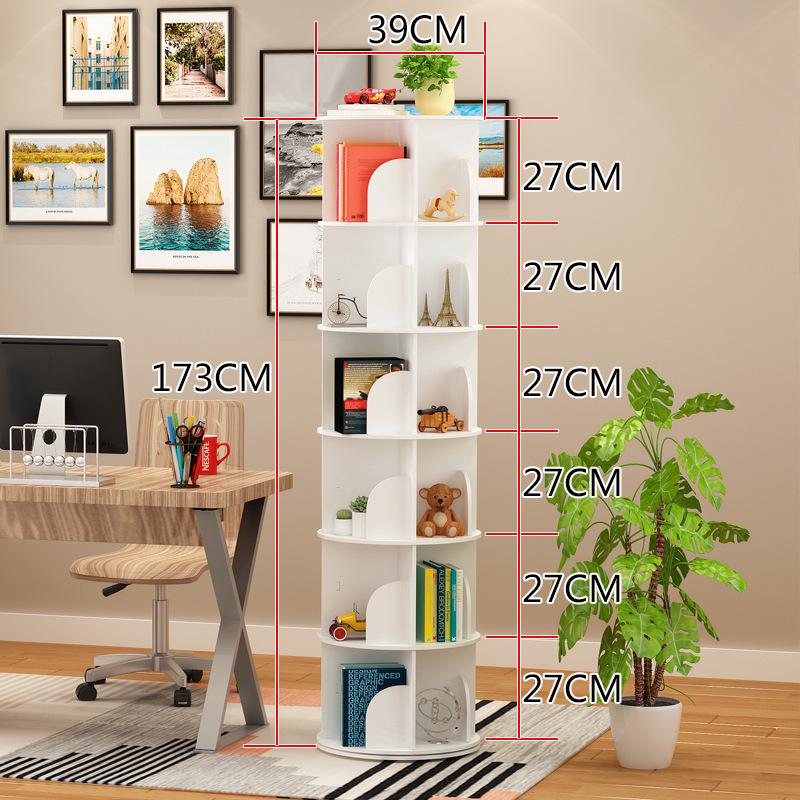 Estantería Giratoria Moderna Sencilla: Estantería Vertical de Pie, Ahorra Espacio, para Oficina o Hogar