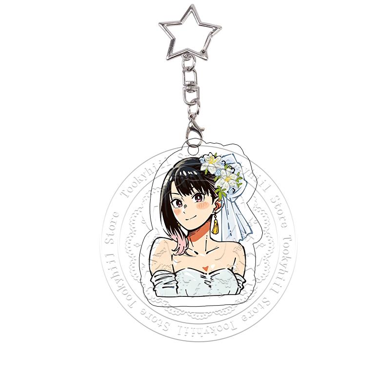 Anime Cartoon Akane-banashi Acrylic Keychain Bag Decoration Diy Cosplay Props Art Comic Cover Keyring Pendant Birthday Gift