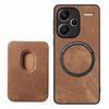 For Xiaomi Redmi Note 13 Pro+ 5G Case Compatible with MagSafe Leather Back Cover with Detachable Card Holder