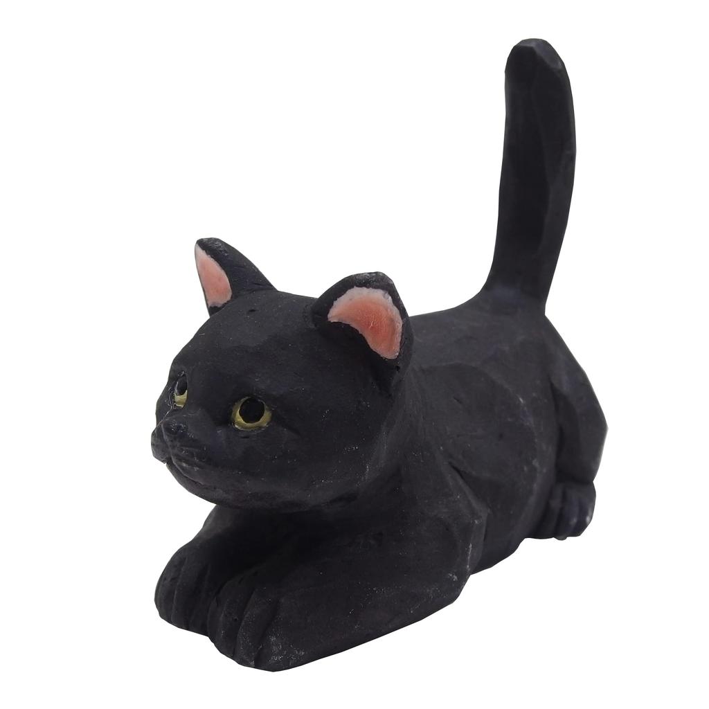 Key Stone Laid Back Black Cat Animal DE055831