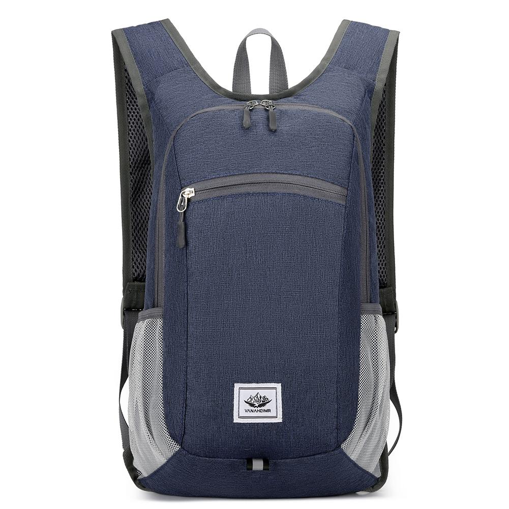 15L Portable Foldable Backpack Large Capacity Cycling Travel Daypack Reflective Mountaineering Backpack for Outdoor Sports