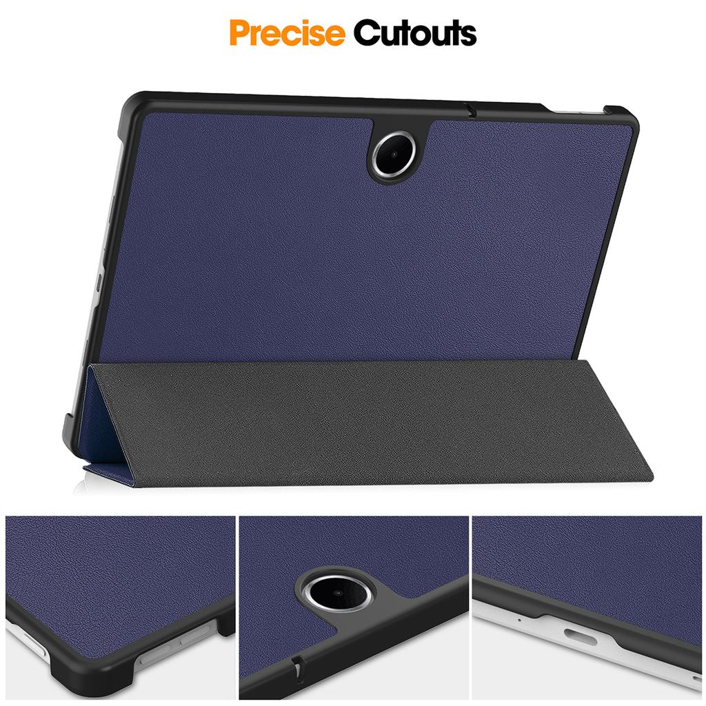 For Oppo Pad SE Trifold Stand Cover ENKAY HAT PRINCE PU Leather+PC Tablet Case with Auto Wake/Sleep