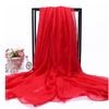 Extra Large Imitation Silk Scarf Solid Color Silk Scarf Seaside Beach Towel Long Spring and Autumn Women's Gauze Scarf Chiffon Scarf Women