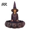 Dark Home Accessories Meditating Witch Jewelry Tray, Vintage Gothic Resin Decorative Storage Small Vanity Tray Dish, Mysterious Zen Desktop Organizer