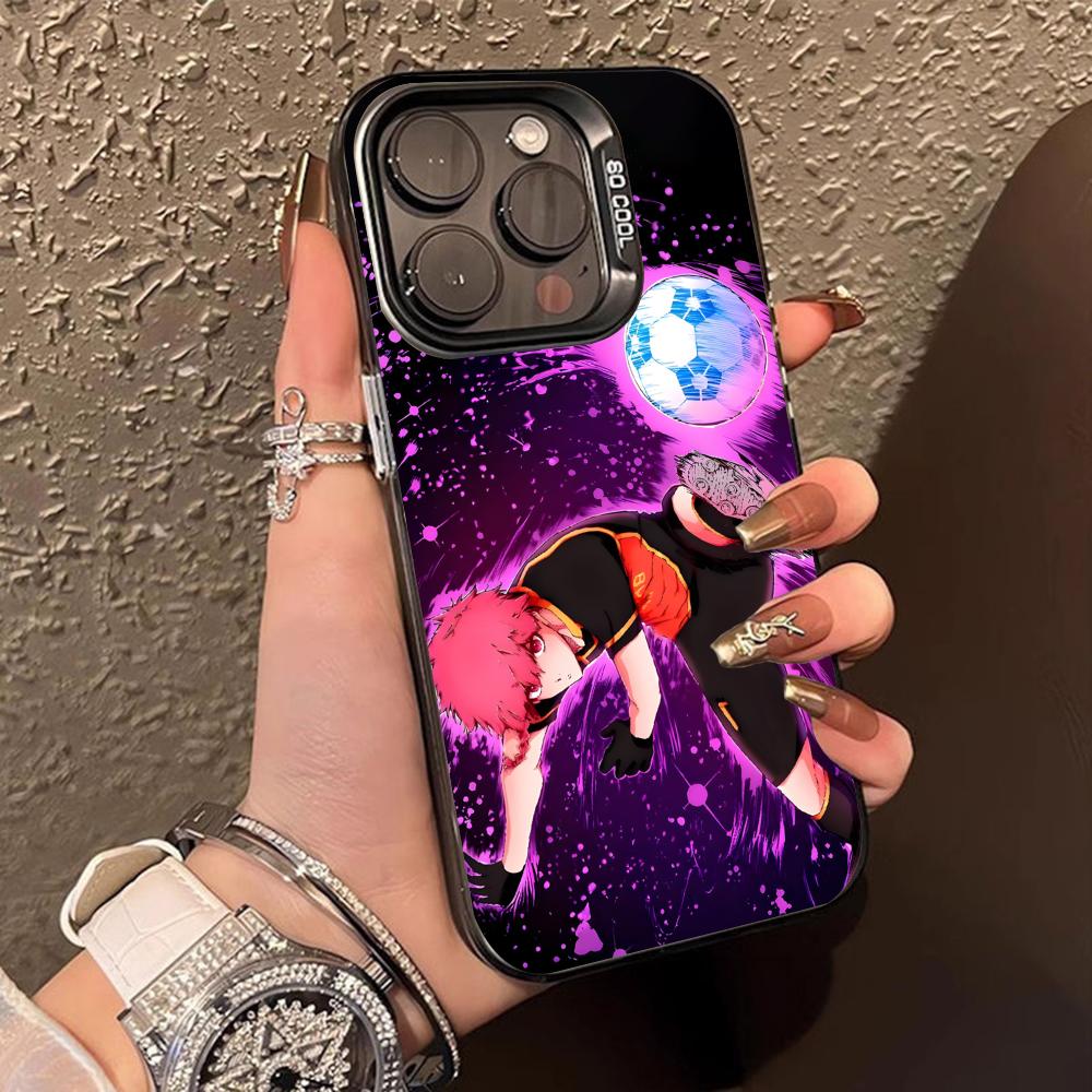 Blue Lock Ranze Kurona Translucent Mobile Phone Case for iPhone 17 16 15 14 13 12 11 X XR XS Air Pro Max Plus Colorful Cover
