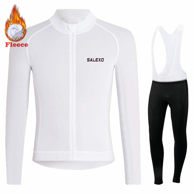 2026 Winter Fleece Warm Thermal Fleece Bicycle Set for Men, Long Sleeve Sportswear, Racing Jersey Suit, Pro Team Bicycle Clothing, Winter