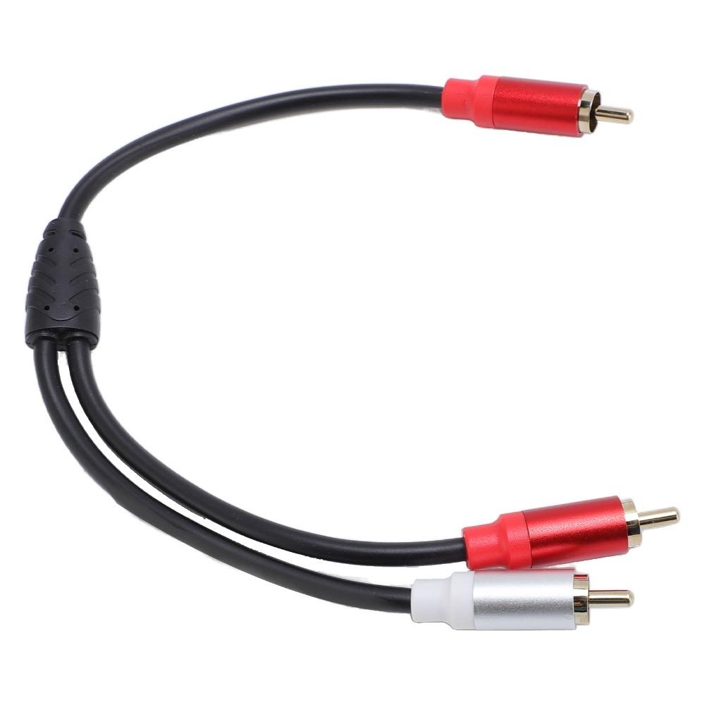 2 Stück 1 männlicher RCA auf 2 männliche RCA RCA Y-Splitterkabel Stereo-Audiokabel für DVD TV HDTV Videorekorder CD-Player