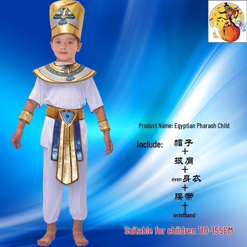 Egyptian Pharaoh & Queen Cosplay Costumes: Kids' Prince & Princess Halloween Outfits