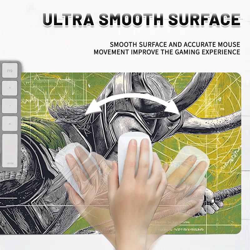1Pc Warrior Motion Gaming Mouse Pad Keyboard Desk Mat Non-slip Rubber Lock Edge Waterproof Computer Mousepad for Office Home Decor S1914