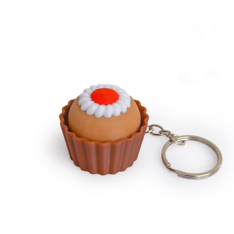 Cartoon Simulated Dessert Stress Relief Pass The Time Clicker Toys Pendant Decompression Keychain Backpack Decor Accessories